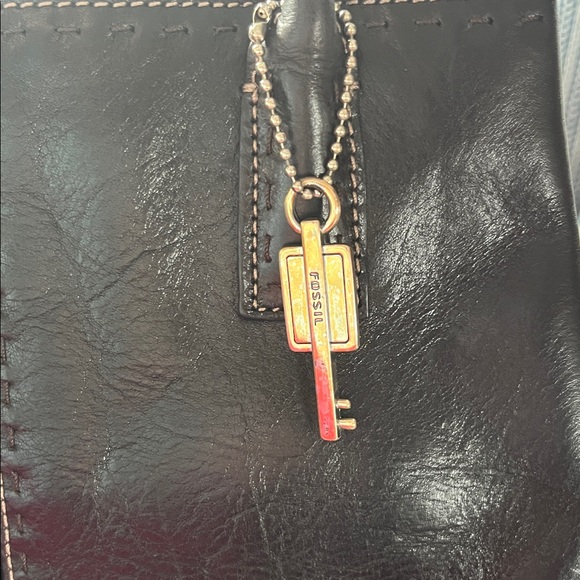 Fossil Black Leather Shoulder Bag - Picture 2 of 4